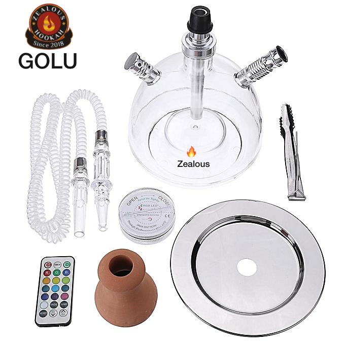 Zealous Acrelic Golu Hookah With LED